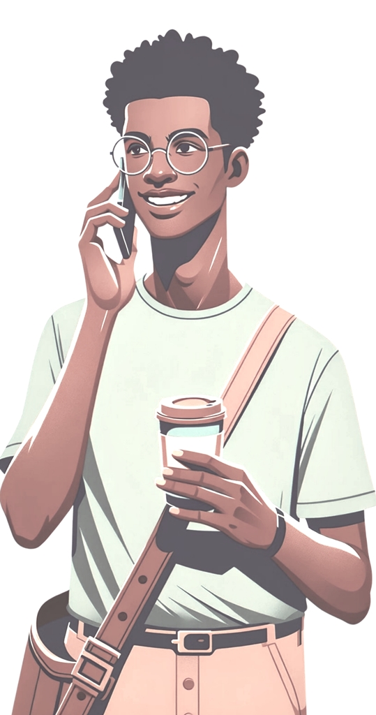 a black person talking on the phone