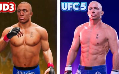 GSP UFC Undisputed 3 vs GSP EA UFC 5 – Animations Comparison